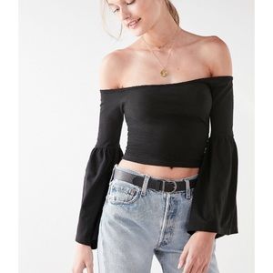 UO Truly Madly Deeply Kelly Off-The-Shoulder Tee